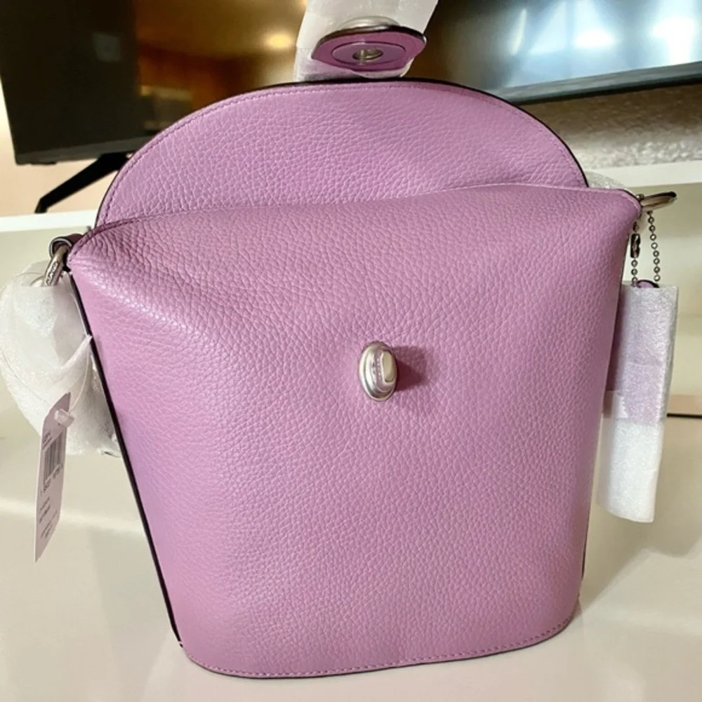 🤍🌸NEW🌸Coach Addie XB Leather/Crossbody bag/satchel/small/chic/Lavender color - Picture 4 of 9